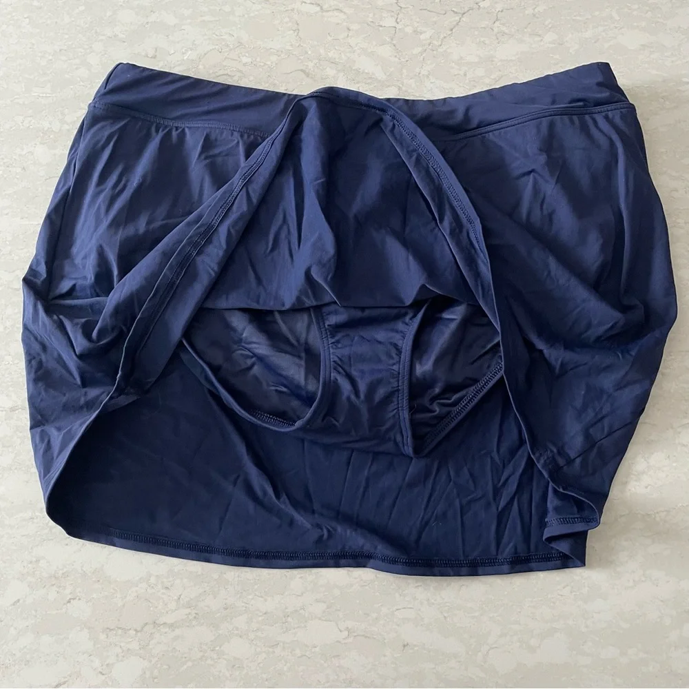Lands’End Women’s Blue Swim Skirt Size 16